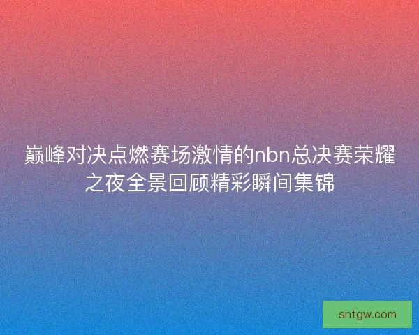 巅峰对决点燃赛场激情的nbn总决赛荣耀之夜全景回顾精彩瞬间集锦 巅峰对决点燃赛场激情的nbn总决赛荣耀之夜全景回顾精彩瞬间集锦